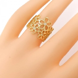 Nhẫn kim cương hoa K18YG 0.06CT 672642