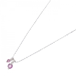 K18WG Đá Garnet Dây Chuyền - Hàng hiệu Chính hãng 861850