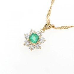 K18YG Dây chuyền Ngọc lục bảo 0.32CT - Hàng hiệu Chính hãng 856591