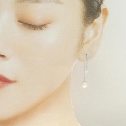 K18WG Bông tai ngọc trai Akoya 8.6mm - Hàng hiệu Chính hãng 867623