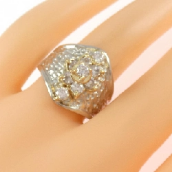 Nhẫn kim cương hoa PT900/K18YG 1.04CT - Hàng hiệu Authentic 853561