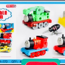 Đồ chơi 4 đầu tàu hỏa Thomas kèm tua vít tháo lắp RL589-17D 139249