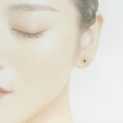 K18YG Bông tai Ruby - Hàng hiệu Chính hãng 872695