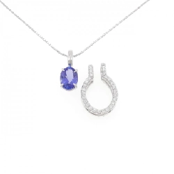 K18WG 2WAY Đá Tanzanite Dây Chuyền 2.00CT - Hàng hiệu Chính hãng 859807