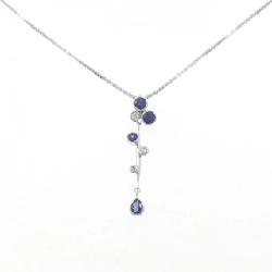 K18WG/750WG Dây chuyền Sapphire 1.025CT - Hàng hiệu Chính hãng