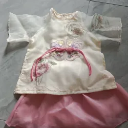 Bộ sẫm bé gái màu kem  1025210