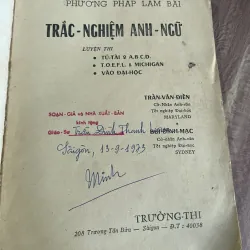 TRẮC - NGHIỆM ANH - NGỮ - LUYỆN THI TÚ-TÀI 2 A.B.C.D. MICHIGAN • VÀO TRẦN  748527