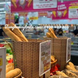 Sọt đựng đồ nhựa giả mây 452532