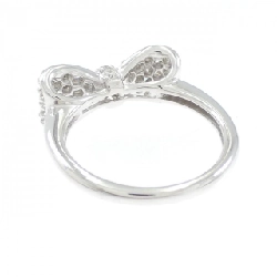 Nhẫn kim cương hình ruy băng K18WG - Hàng hiệu Authentic 850654