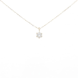 K18YG Solitaire Dây chuyền kim cương 0.15CT - Hàng hiệu Chính hãng