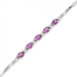 K18WG Garnet Bracelet 1.16CT - Hàng hiệu Authentic