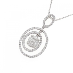 K18WG Dây chuyền kim cương 0.84CT - Hàng hiệu Authentic 860167