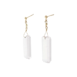 K10YG Bông tai đá hồng ngọc - Hàng hiệu Authentic 875837