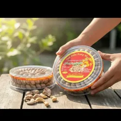 Hạt Điều rang muối Bình phước Loại 1- hộp điều xếp hoa 500gr điều việt ngậy béo thơm 