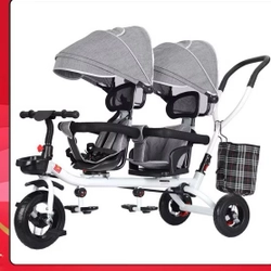 Xe đẩy đôi cho bé - Bánh Cao Su - giảm xóc titan    phiên bản mới nhất( 2 xoay 360 độ) 548859