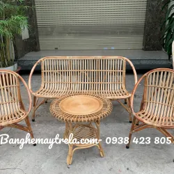 Bàn ghế sò mây nhựa giá rẻ nhỏ gọn 695658