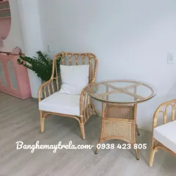 Bàn ghế mây phòng ngủ hiện đại