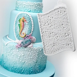 Khuôn silicon làm viền bánh, rau câu, fondant hình chuỗi ngọc - Mã số 1294 342499