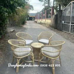 Bộ bàn ghế mây tự nhiên uống trà 674743