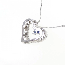 K18WG/K10WG Dây chuyền hình trái tim Sapphire - Hàng hiệu Chính hãng 856528