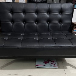 Ghế Sofa phong cách retro khung gỗ màu đen - dài 1m15. 58231