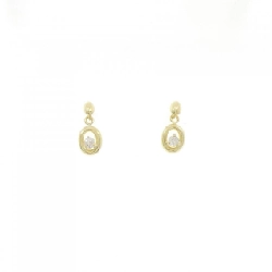 K18YG Bông tai kim cương 0.04CT - Hàng hiệu Chính hãng