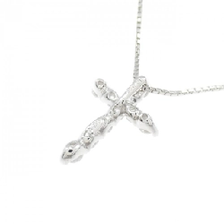 K18WG Dây chuyền kim cương chéo 0.30CT - Hàng hiệu chính hãng 859392