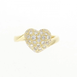 Nhẫn kim cương pavé hình trái tim 750YG 0.49CT 672566