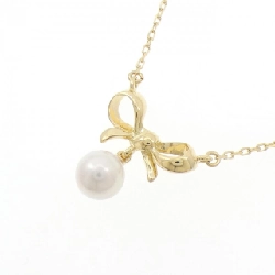 K18YG Ruy băng Ngọc trai Akoya Dây chuyền 6.5mm - Hàng hiệu Chính hãng 856498