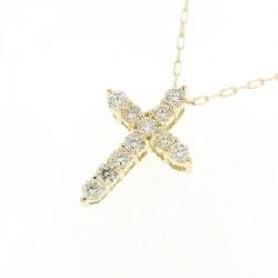 K18YG Dây chuyền kim cương chéo 0.10CT - Hàng hiệu Chính hãng 859042