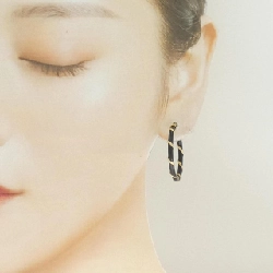 K18YG Onyx Bông tai - Hàng hiệu Chính hãng 870890