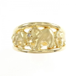 Nhẫn kim cương K18YG hình voi 0.01CT - Hàng hiệu Authentic 854905