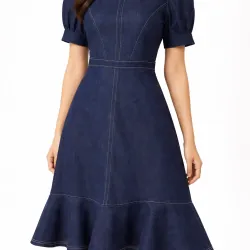 ĐẦM DENIM CỔ VUÔNG 1011519