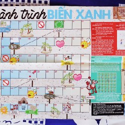 Tờ trò chơi Hành trình biển xanh trong báo Hoa học trò xưa 22401