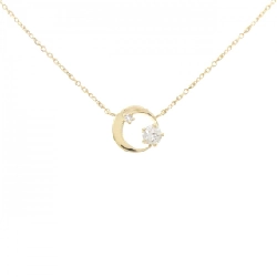 Dây chuyền kim cương K18YG hình trăng 0.122CT - Hàng hiệu chính hãng