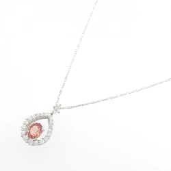 Dây chuyền sapphire padparadscha PT900/PT850 0.954CT - Hàng hiệu Authentic 860420