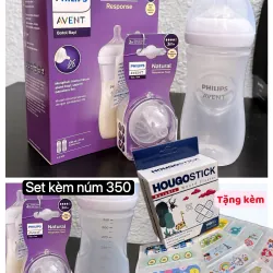 Cặp bình sữa Philips Avent kèm núm size 4 new 100% (có quà tặng) 780333