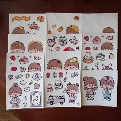 Bộ 12 miếng dán sticker