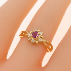 Nhẫn ruby K18YG 671431