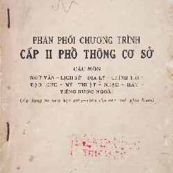 Phân phối chương trình cấp II phổ thông cơ sở xưa