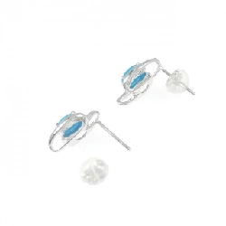 K14WG Bông tai ngọc turquois - Hàng hiệu Authentic 865572