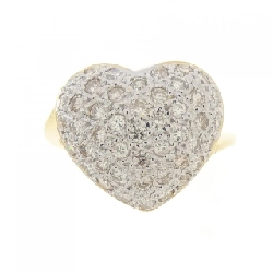 Nhẫn kim cương hình trái tim Pavé K18YG/K18WG 0.78CT - Hàng hiệu Authentic 855376