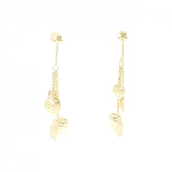 K18YG Lá Bạc Tai - Hàng hiệu Chính hãng