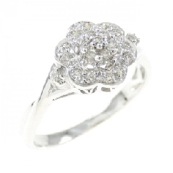 Nhẫn kim cương K18WG hoa 0.14CT