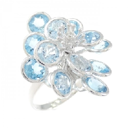 K18WG Nhẫn Đá Màu - Hàng hiệu Chính hãng