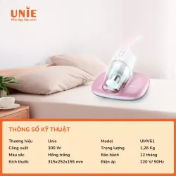 Máy hút bụi chăn đệm UNIE UMV61 lực hút 10500 PA 783515