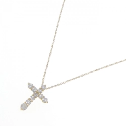 K18YG Dây chuyền kim cương chéo 1.02CT - Hàng hiệu Chính hãng 858233