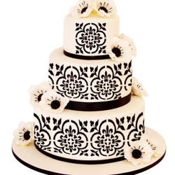 Khuôn rắc bột Stencil trang trí bánh, làm viền rau câu, fondant kiểu Châu Âu - Mã số 1122 338369