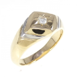 Nhẫn kim cương K18YG/PT900 0.12CT