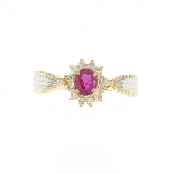 Nhẫn ruby K18YG/PT900 0.31CT 670864